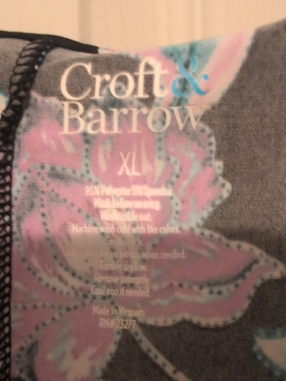 croft & barrow Black Maxi Dress with Teal and Purple Floral Print - Picture 4 of 6
